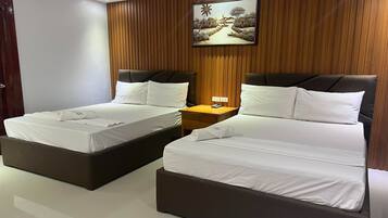 Desk, blackout drapes, rollaway beds, free WiFi