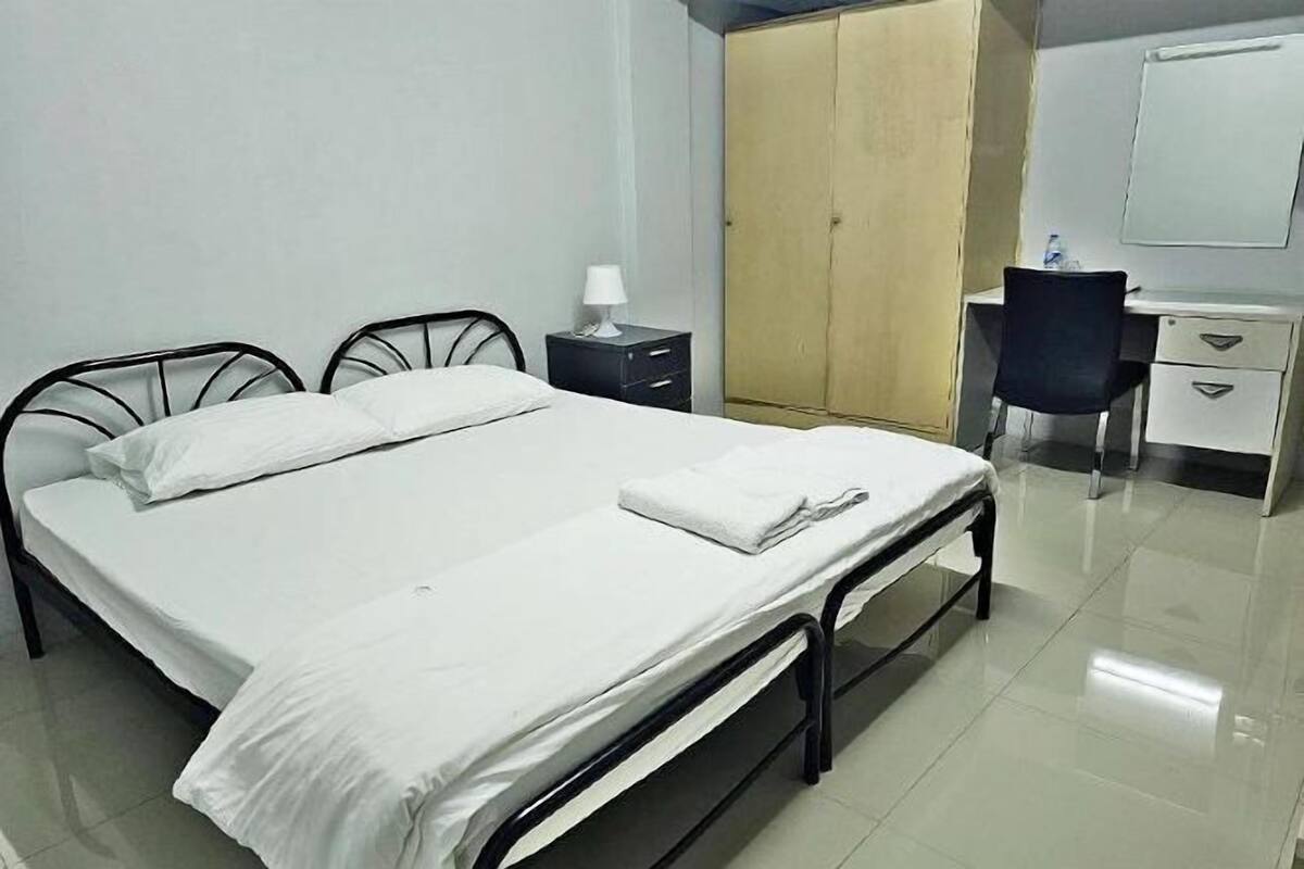 Desk, blackout curtains, iron/ironing board, free WiFi