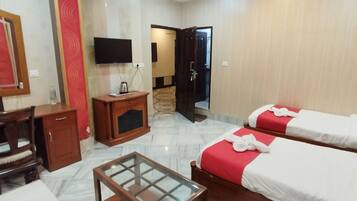 Habitación doble Premium, vista a la ciudad | Sábanas de algodón egipcio y ropa de cama de alta calidad