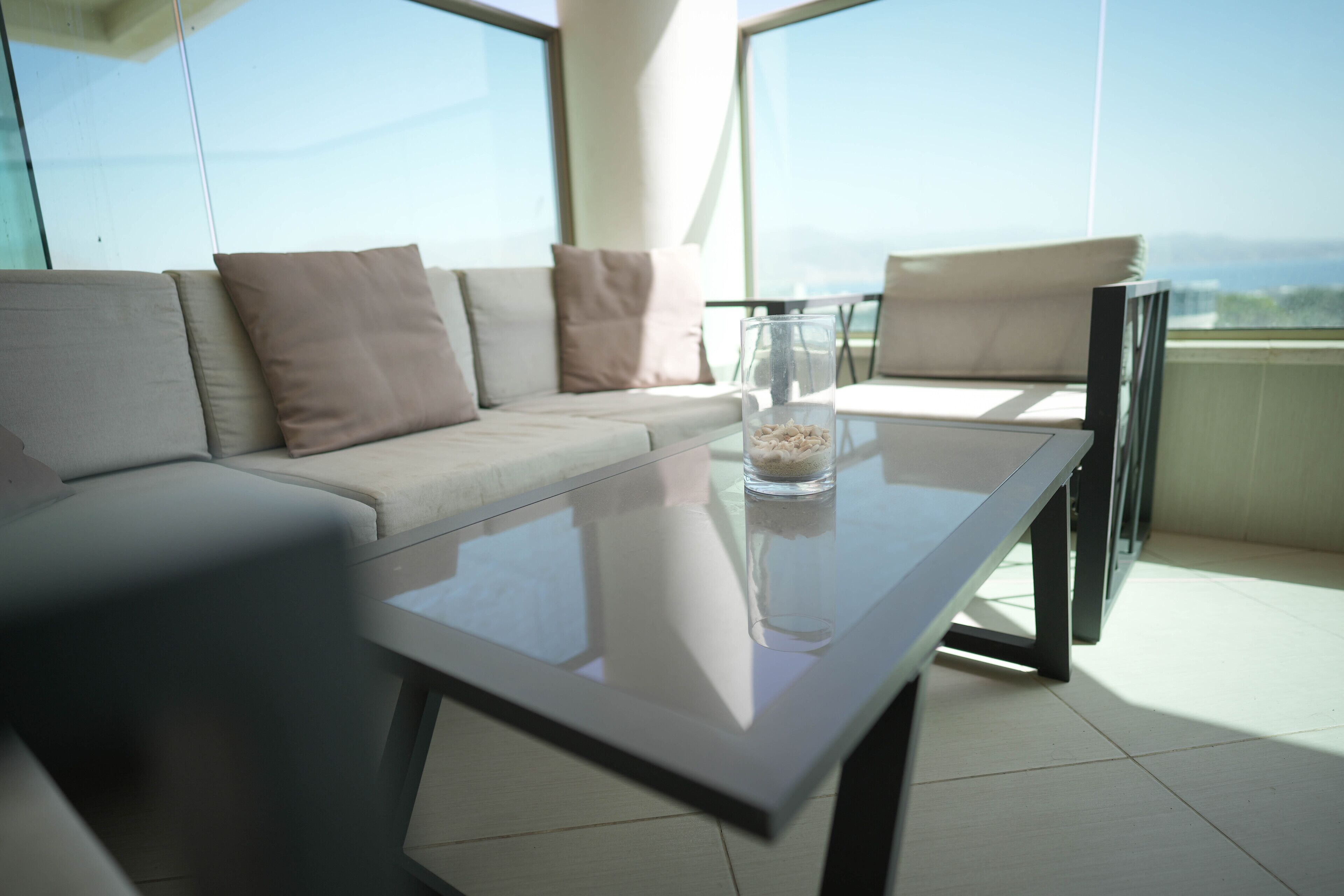 Căn hộ, ban công, quang cảnh bãi biển | Ban công