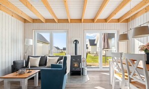 Fernseher, Kamin, DVD-Player