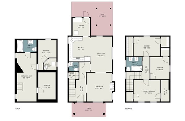 Floor plan - Gorgeous Victorian home, ideal for family! (Denver)