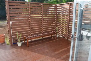 Terrace/patio - Beautiful 2Bedroom Private Villa located Inland Close to Beach, Sunset Side Pool (Rarotonga)