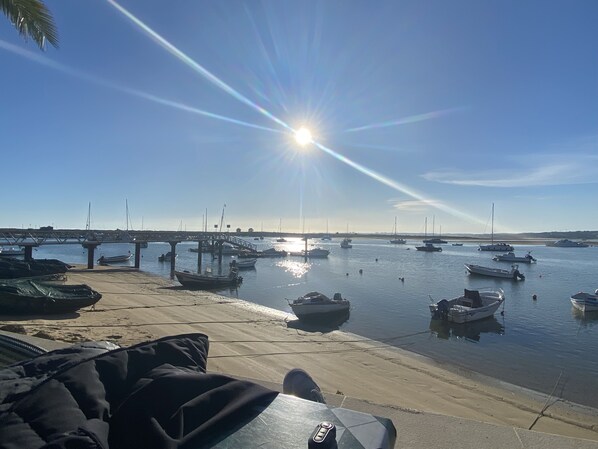 Sun-loungers, beach towels