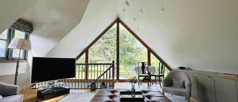 House | Living area | TV, fireplace