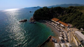 Private beach nearby, free beach shuttle, beach umbrellas, beach towels