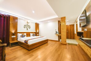 Lakens van Egyptisch katoen, luxe beddengoed, een kluis op de kamer