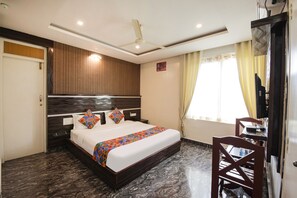 Premium Room | Egyptian cotton sheets, premium bedding, in-room safe, bed sheets - Fabhotel Prime Suloka Towers (Kushalnagar)