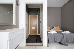 Basic Apartment, City View | Iron/ironing board, cots/infant beds, free WiFi, bed sheets - Kotimaailma Aparthotel Kamppi - Studios (Helsinki)