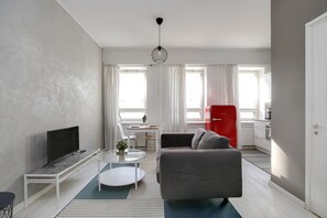 Basic Apartment, City View | Iron/ironing board, cots/infant beds, free WiFi, bed sheets - Kotimaailma Aparthotel Kamppi - Studios (Helsinki)