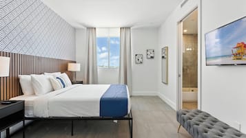 Appartement Design | 2 chambres, coffres-forts dans les chambres, bureau