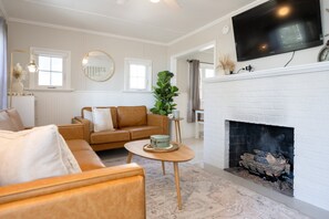 TV connectée, cheminée