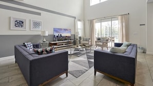 House, 5 Bedrooms | Living area - 5 Bed In Champions Gate, Modern Decor, Kid Themed Rooms, Game Room, Gated Resort! 5 Bedroom Home by RedAwning (Davenport)