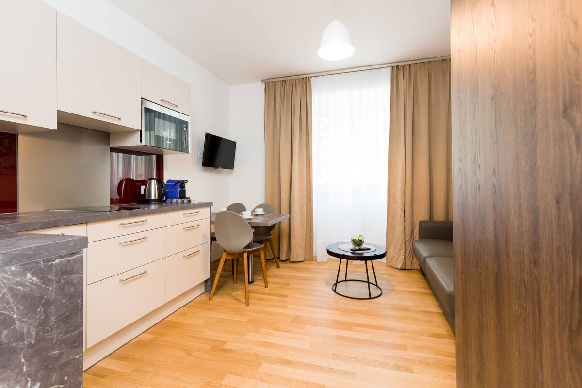 Apartment, 1 King Bed with Sofa bed, Non Smoking | Living area