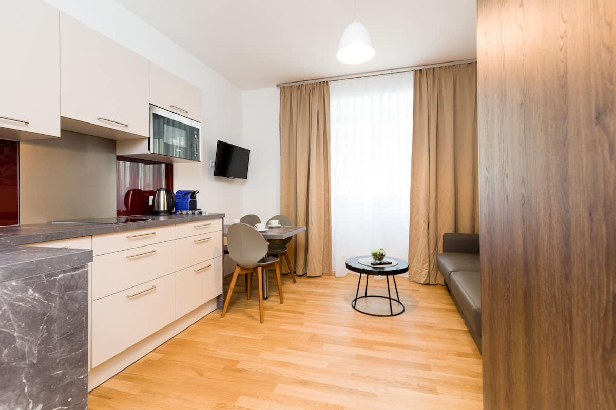 Apartment, 1 King Bed with Sofa bed, Non Smoking | Living area | TV