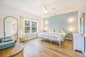 1 bedroom, iron/ironing board, travel crib, WiFi