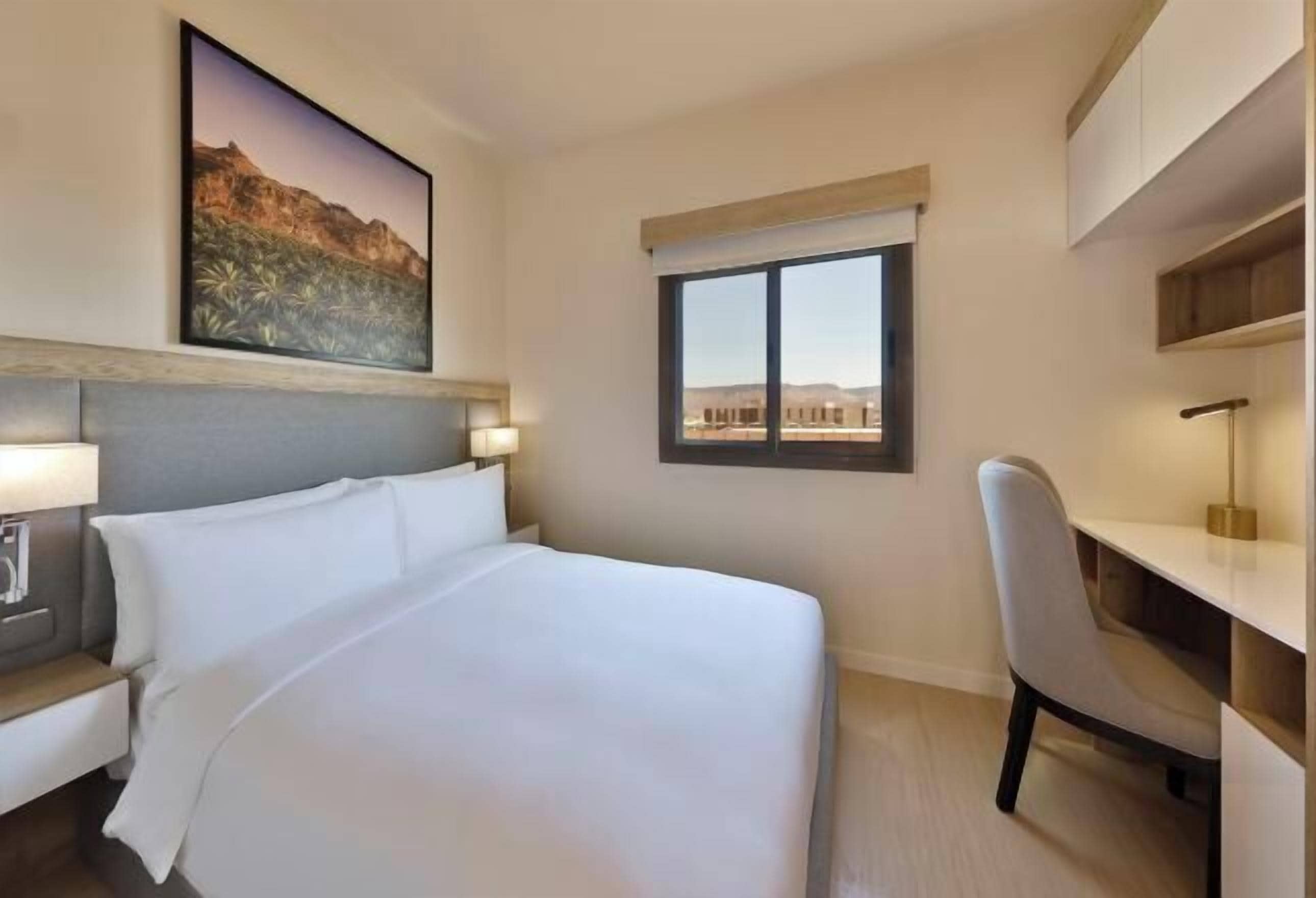 In-room safe, desk, laptop workspace, blackout curtains