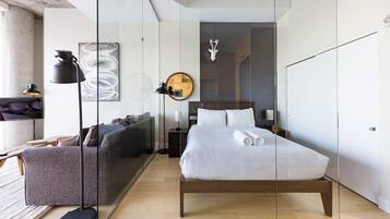 Desk, iron/ironing board, travel crib, WiFi