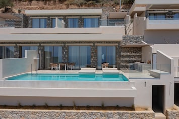 Pool Area with unlimited sun and views of the Mediterranean Sea