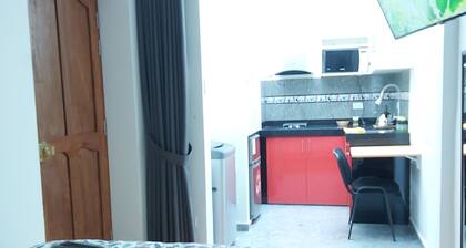 Fully equipped studio with kitchen; ideal for long stays.