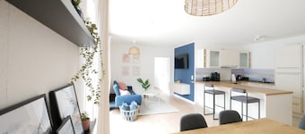85qm, Parkplatz, zentral, großer Balkon, 2 Bäder