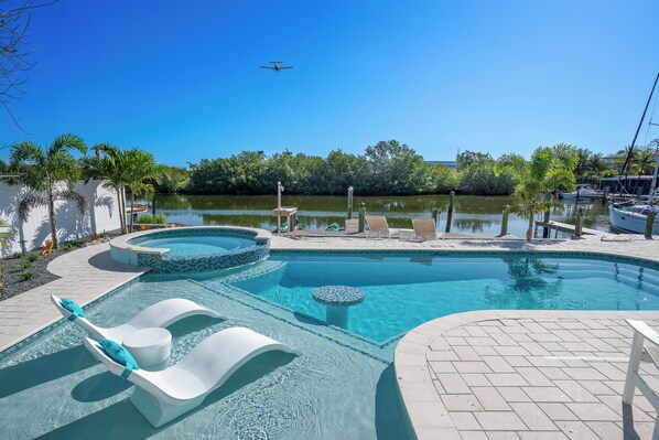 Outdoor pool, a heated pool