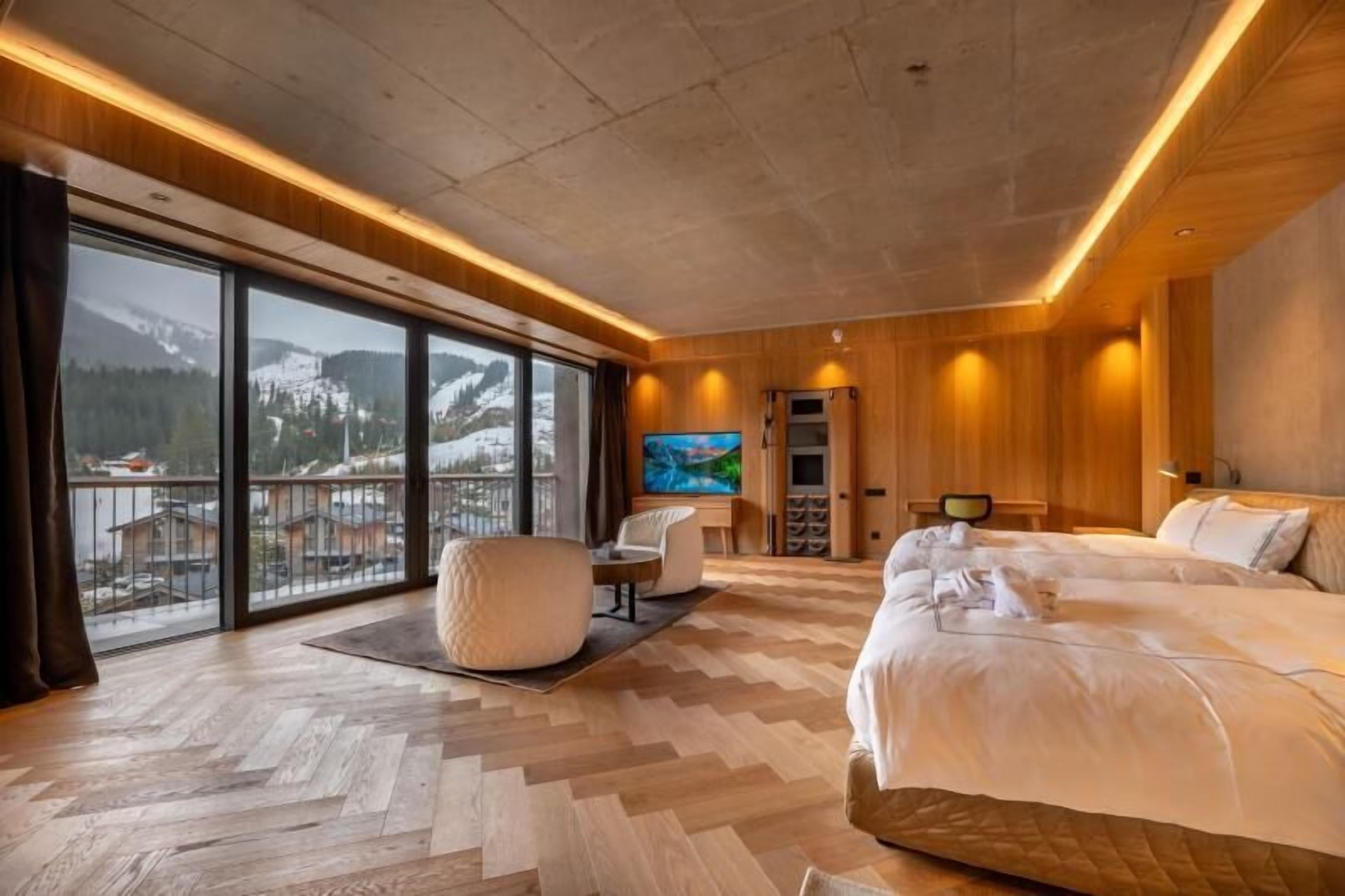 总统套房, 无烟房, 山景 | 高档床上用品、羽绒被、Select Comfort 床、迷你吧