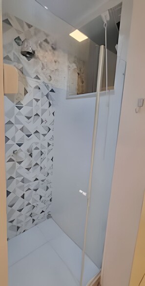 Apartment | Bathroom | Shower, hair dryer, towels
