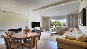 Smart TV, fireplace