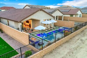 Outdoor pool, a heated pool