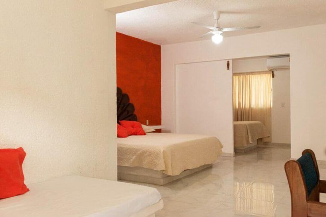 家庭双人房, 2 张大床, 私人浴室 | 高档床上用品、加厚床垫、特色装修、特色家居