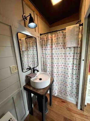 Shower - Mountaintop Glamping Cabin,Views! (Canton)