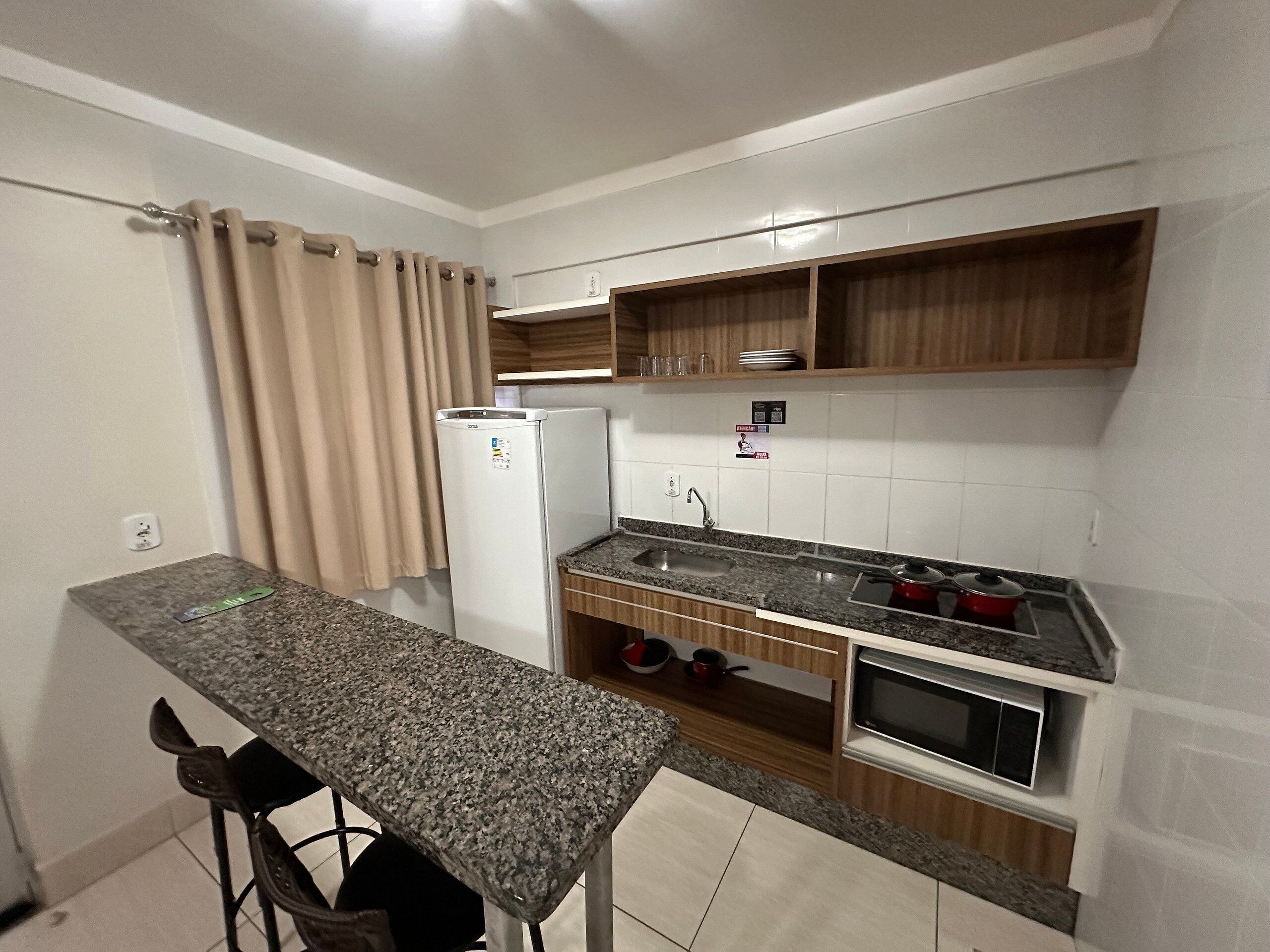 Apartment | Private kitchen | Fridge, microwave, cookware/dishes/utensils