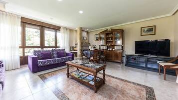 Fernseher, Kamin, Tischtennisplatte