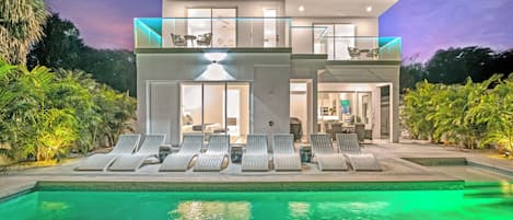 A heated pool