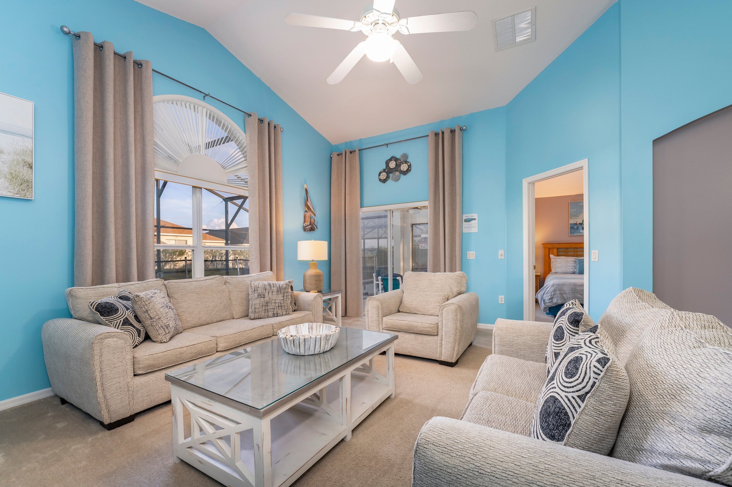 Get a coastal vibe in this 3BR,2BA home a private pool in a gated community.