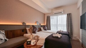 Standard Double or Twin Room | Desk, soundproofing, free WiFi, bed sheets - Apartment Hotel 11 Namba-Minami Ebisucho (Osaka)