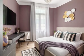 Design-Apartment | 2 Schlafzimmer, Bettwäsche aus ägyptischer Baumwolle