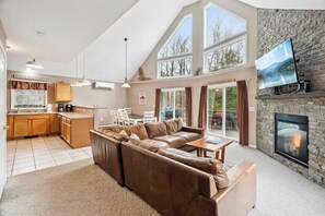 TV, fireplace, offices - Near Downtown | Fireplace | Game Room | Hiking (Conway)