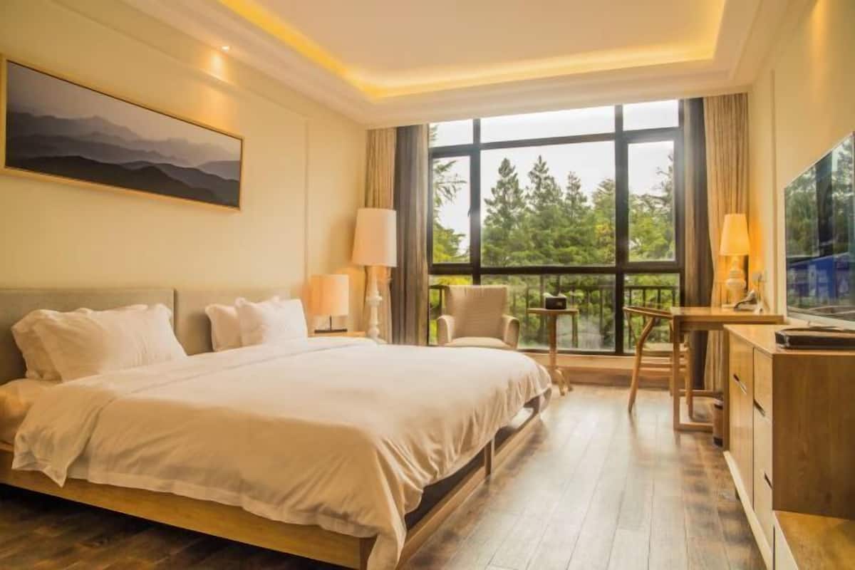 Hypo-allergenic bedding, desk, laptop workspace, free WiFi