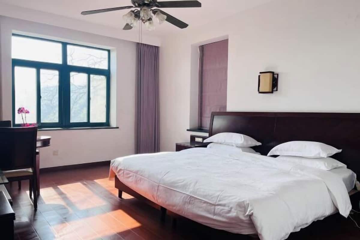 Hypo-allergenic bedding, desk, laptop workspace, free WiFi