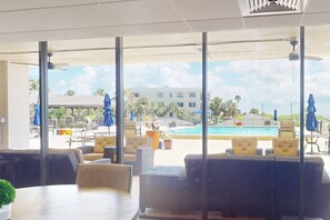 Pool - Island Living! Beachfront Condo. Local Art. Heated Pool, Tennis, Spacious, Private & Secure. (Treasure Island)