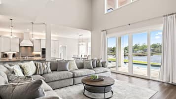 TV connectée, cheminée, table de tennis de table, espaces bureaux