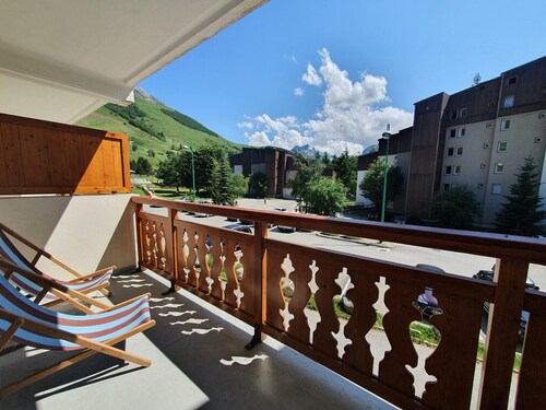 Cosy studio 4 ppl, balcony, center ski station