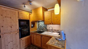 Fridge, microwave, oven, coffee/tea maker