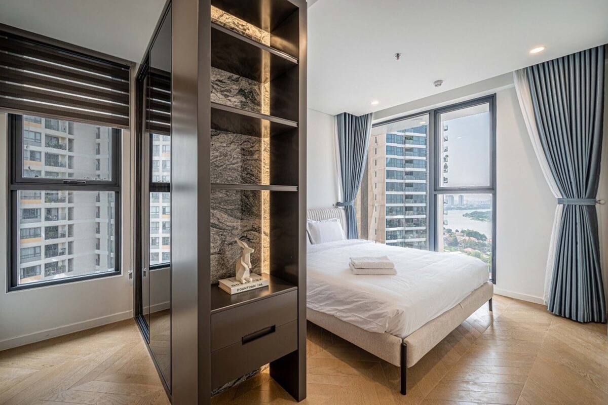 华丽公寓, 3 间卧室, 阳台, 城市景观 | 高档床上用品、羽绒被、Select Comfort 床、客房内保险箱