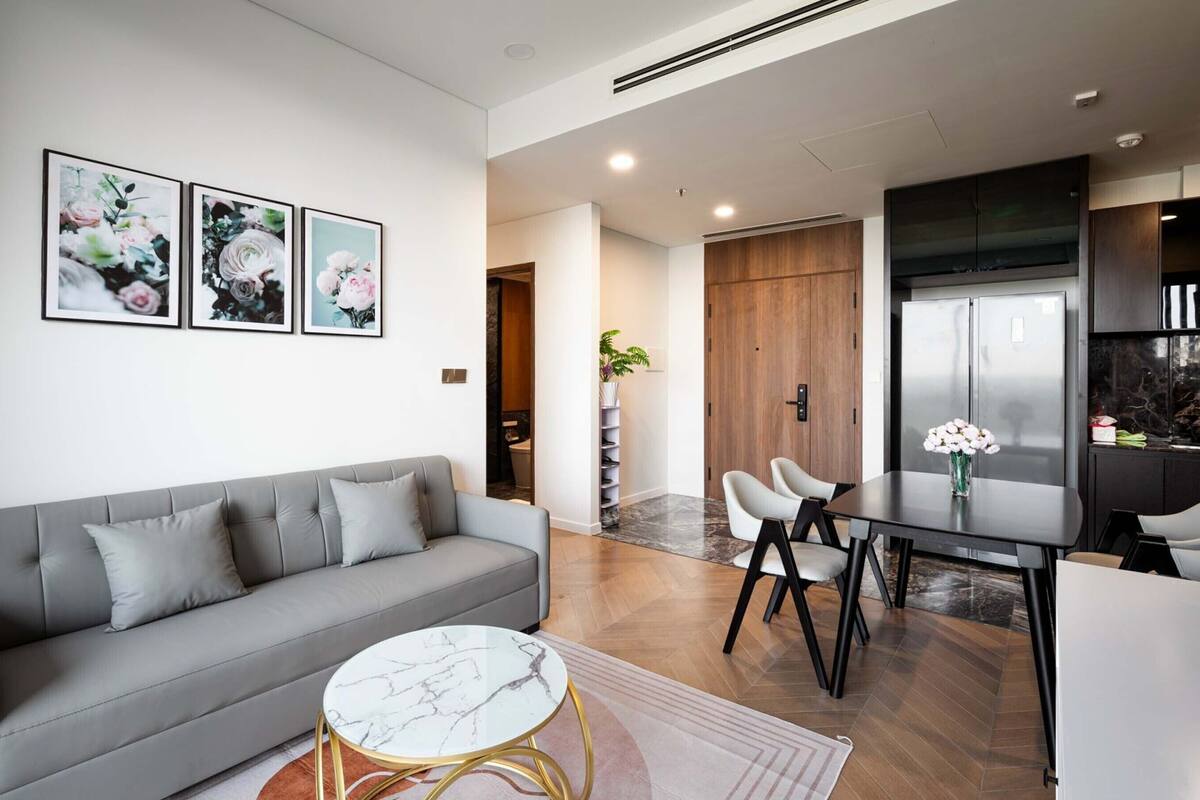 华丽公寓, 2 间卧室, 阳台, 城市景观 | 高档床上用品、羽绒被、Select Comfort 床、客房内保险箱