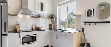 Refrigerador, horno, placa de cocina, lavavajillas