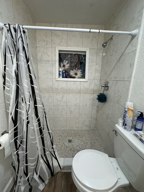 Towels, soap, toilet paper