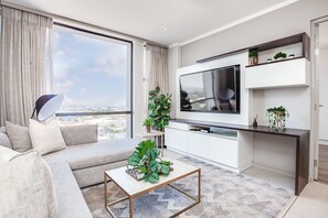 Departamento de lujo | Área de sala de estar | Smart TV, Netflix y servicios de streaming